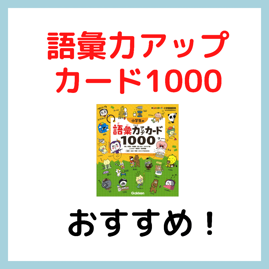 小学生の語彙力アップカード１０００レビュー 中学受験におすすめ Kirin のブログ